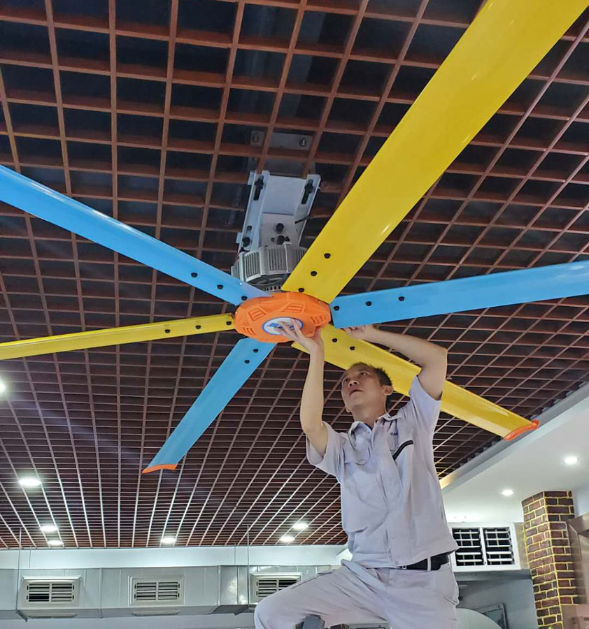 大型車間降溫通風(fēng)，永磁工業(yè)大風(fēng)扇低能耗免維護(hù)